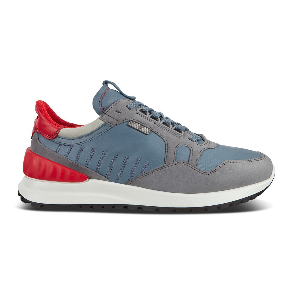 ECCO Mens Sneakers Grey/Blue/Red - Astirs - MVE-413695